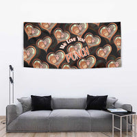 Punch The Monkey Tapestry We Love You Seamless Heart Style Black
