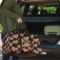 Punch The Monkey Travel Bag We Love You Seamless Heart Style Black