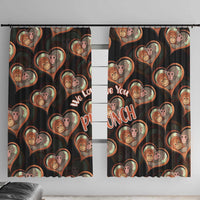 Punch The Monkey Window Curtain We Love You Seamless Heart Style Black