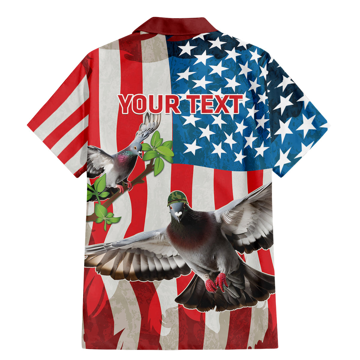 Personalized United States Pigeon Day Family Matching Mermaid Dress and Hawaiian Shirt Proud Of Our Heroes Grunge Style - Wonder Print Shop