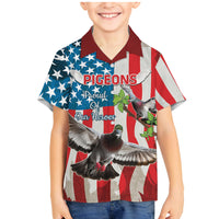 Personalized United States Pigeon Day Family Matching Mermaid Dress and Hawaiian Shirt Proud Of Our Heroes Grunge Style - Wonder Print Shop