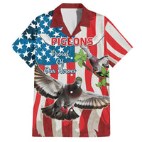 Personalized United States Pigeon Day Family Matching Off Shoulder Short Dress and Hawaiian Shirt Proud Of Our Heroes Grunge Style - Wonder Print Shop