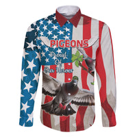 Personalized United States Pigeon Day Family Matching Summer Maxi Dress and Hawaiian Shirt Proud Of Our Heroes Grunge Style - Wonder Print Shop