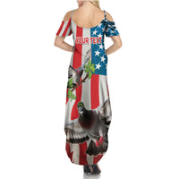 Personalized United States Pigeon Day Family Matching Summer Maxi Dress and Hawaiian Shirt Proud Of Our Heroes Grunge Style - Wonder Print Shop