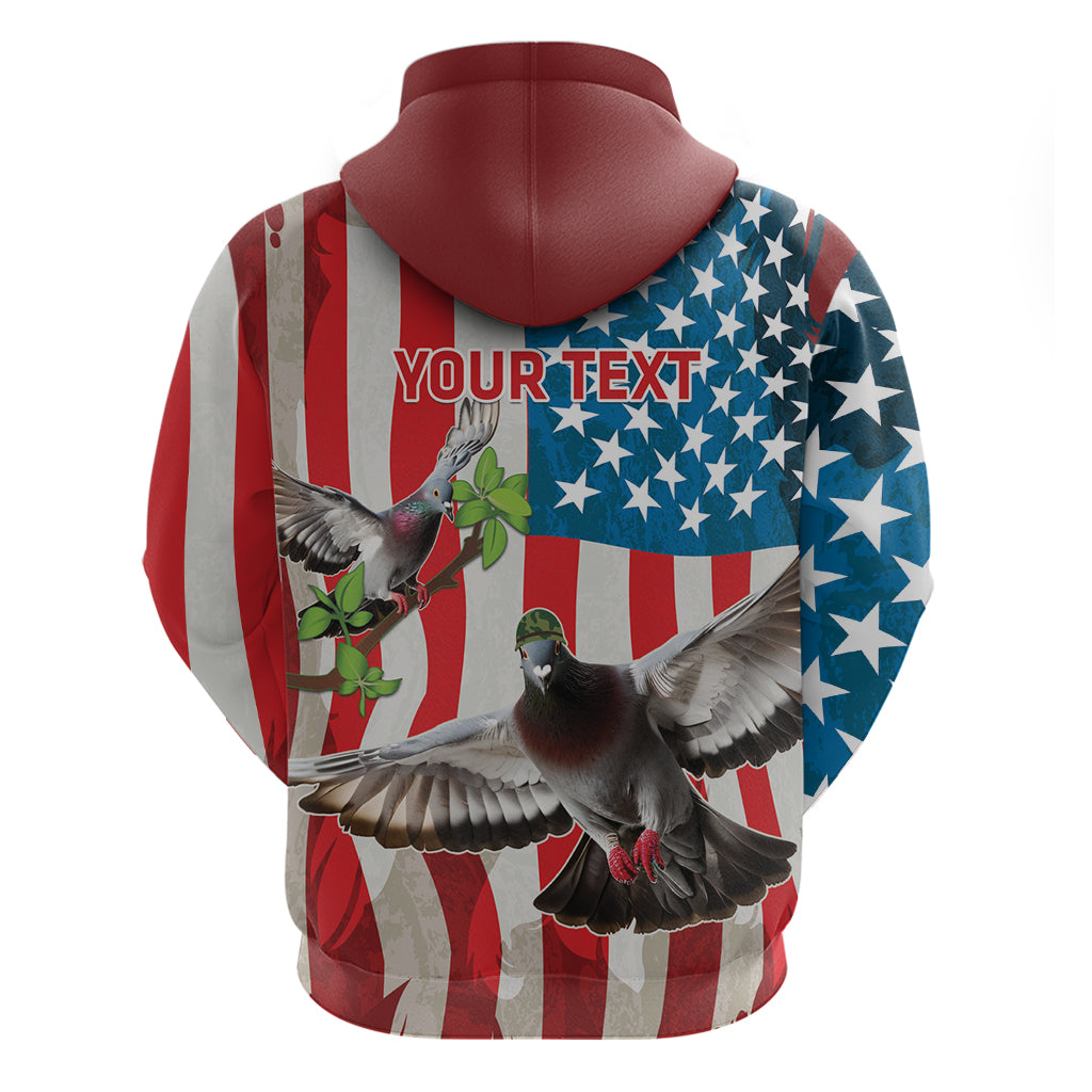 Personalized United States Pigeon Day Hoodie Proud Of Our Heroes Grunge Style - Wonder Print Shop