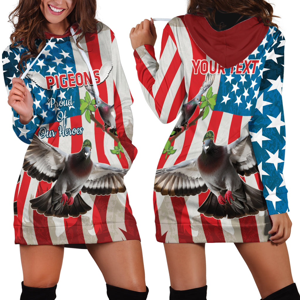 Personalized United States Pigeon Day Hoodie Dress Proud Of Our Heroes Grunge Style - Wonder Print Shop
