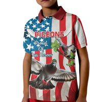Personalized United States Pigeon Day Kid Polo Shirt Proud Of Our Heroes Grunge Style - Wonder Print Shop