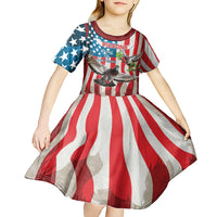 Personalized United States Pigeon Day Kid Short Sleeve Dress Proud Of Our Heroes Grunge Style - Wonder Print Shop