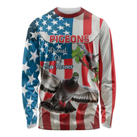 Personalized United States Pigeon Day Long Sleeve Shirt Proud Of Our Heroes Grunge Style - Wonder Print Shop