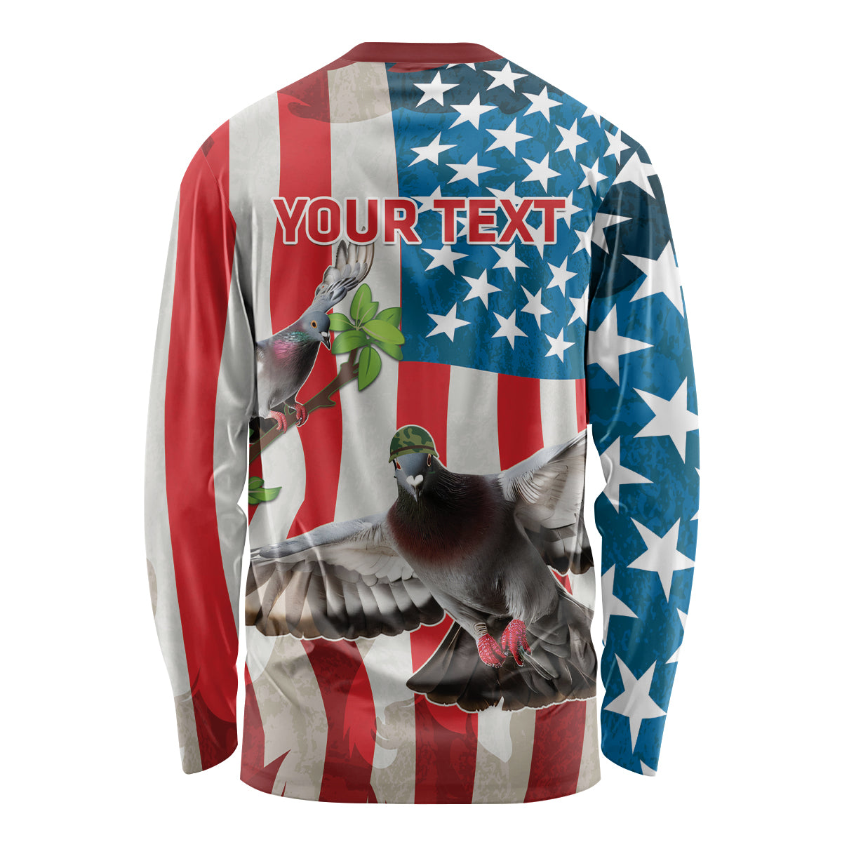 Personalized United States Pigeon Day Long Sleeve Shirt Proud Of Our Heroes Grunge Style - Wonder Print Shop