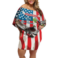 Personalized United States Pigeon Day Off Shoulder Short Dress Proud Of Our Heroes Grunge Style - Wonder Print Shop