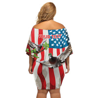 Personalized United States Pigeon Day Off Shoulder Short Dress Proud Of Our Heroes Grunge Style - Wonder Print Shop