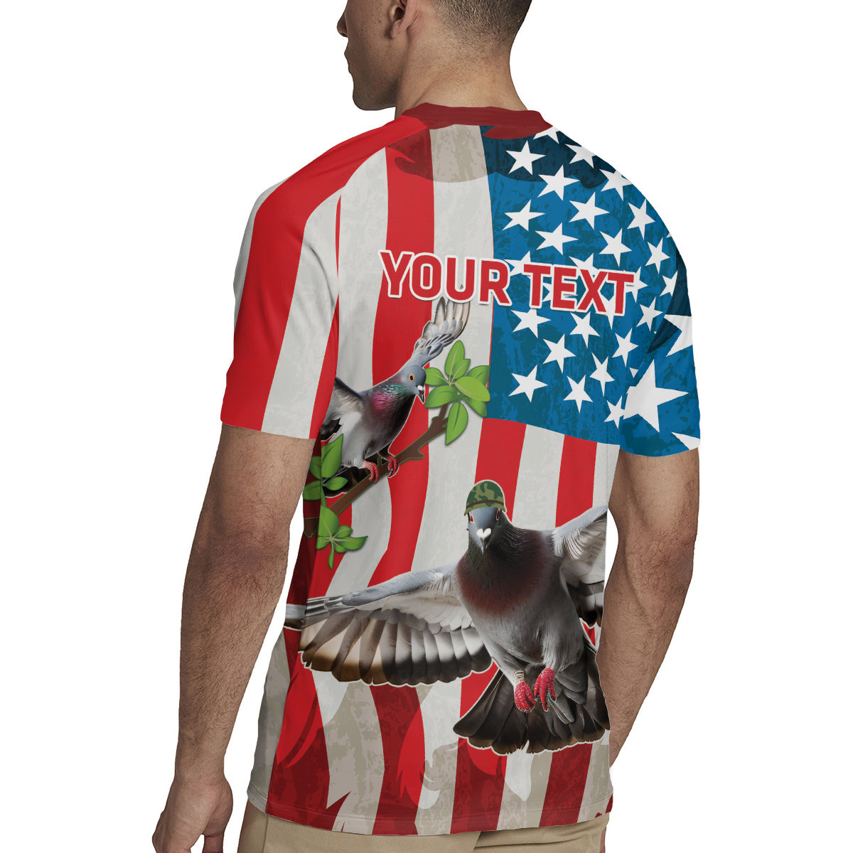 Personalized United States Pigeon Day Rugby Jersey Proud Of Our Heroes Grunge Style - Wonder Print Shop