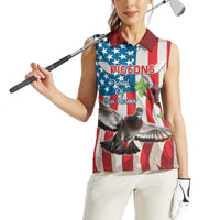 Personalized United States Pigeon Day Women Sleeveless Polo Shirt Proud Of Our Heroes Grunge Style - Wonder Print Shop
