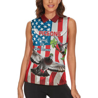Personalized United States Pigeon Day Women Sleeveless Polo Shirt Proud Of Our Heroes Grunge Style - Wonder Print Shop