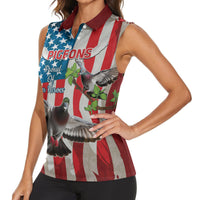 Personalized United States Pigeon Day Women Sleeveless Polo Shirt Proud Of Our Heroes Grunge Style - Wonder Print Shop