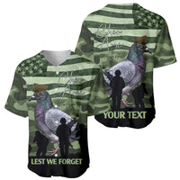 Personalized USA Cher Ami Baseball Jersey Lest We Forget Pigeon Hero - Wonder Print Shop