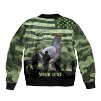Personalized USA Cher Ami Bomber Jacket Lest We Forget Pigeon Hero - Wonder Print Shop