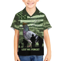 Personalized USA Cher Ami Kid Hawaiian Shirt Lest We Forget Pigeon Hero - Wonder Print Shop