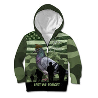 Personalized USA Cher Ami Kid Hoodie Lest We Forget Pigeon Hero - Wonder Print Shop