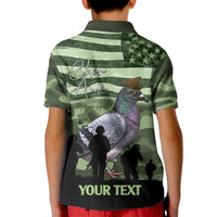 Personalized USA Cher Ami Kid Polo Shirt Lest We Forget Pigeon Hero - Wonder Print Shop