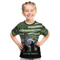 Personalized USA Cher Ami Kid T Shirt Lest We Forget Pigeon Hero - Wonder Print Shop