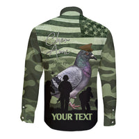 Personalized USA Cher Ami Long Sleeve Button Shirt Lest We Forget Pigeon Hero - Wonder Print Shop