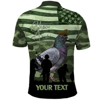 Personalized USA Cher Ami Polo Shirt Lest We Forget Pigeon Hero - Wonder Print Shop