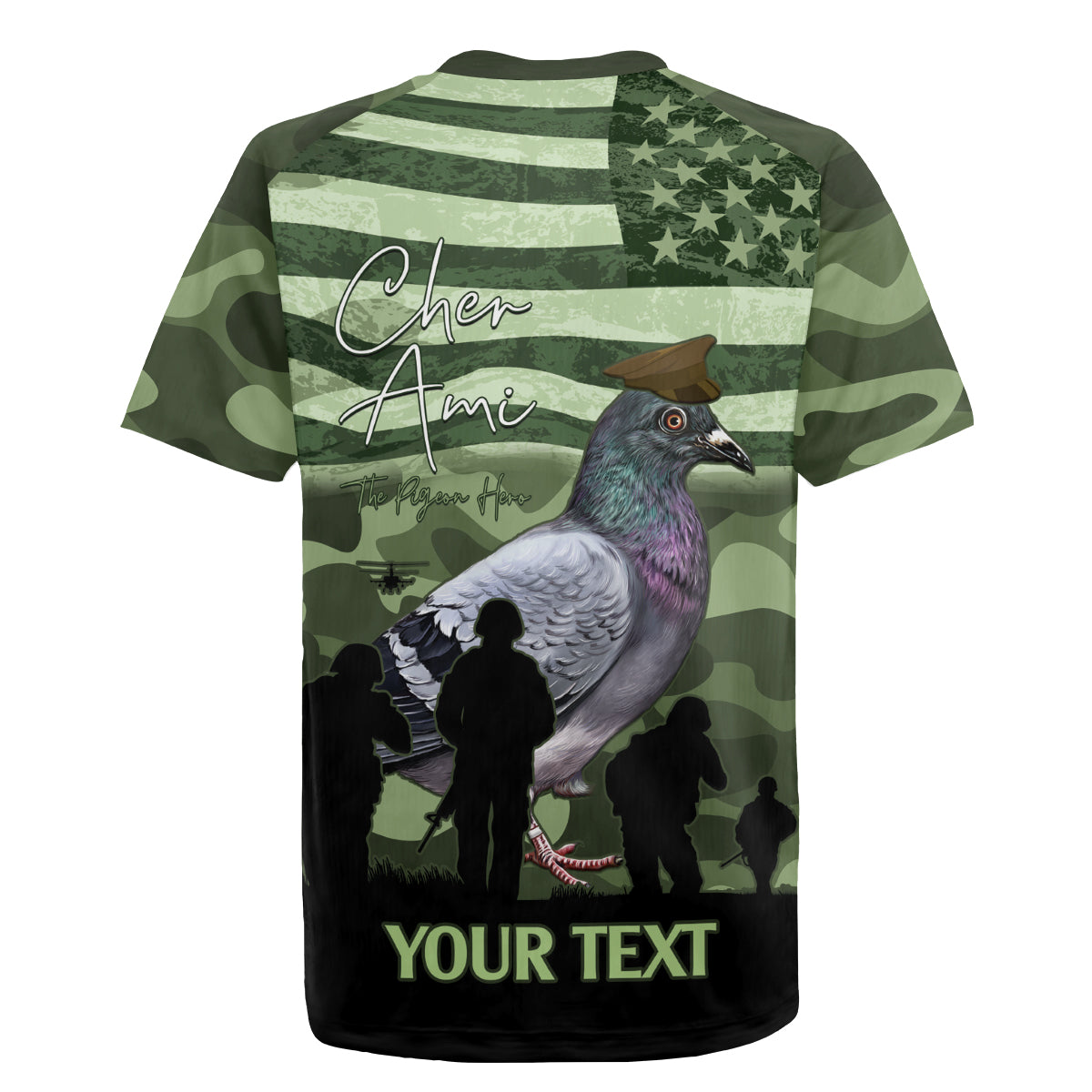 Personalized USA Cher Ami Rugby Jersey Lest We Forget Pigeon Hero - Wonder Print Shop