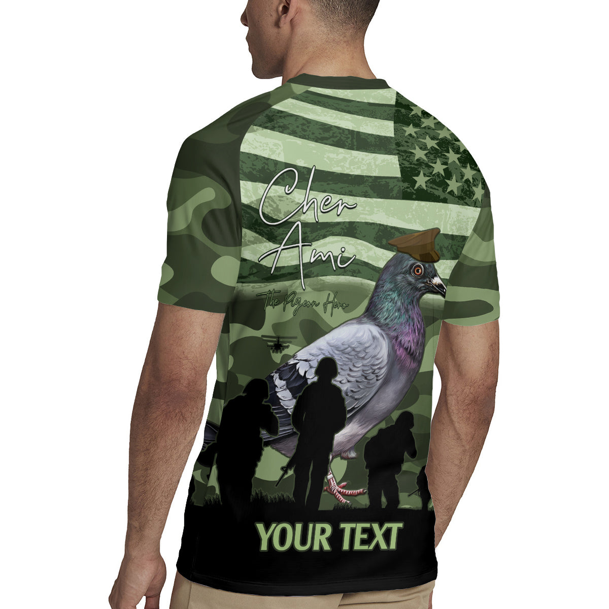 Personalized USA Cher Ami Rugby Jersey Lest We Forget Pigeon Hero - Wonder Print Shop