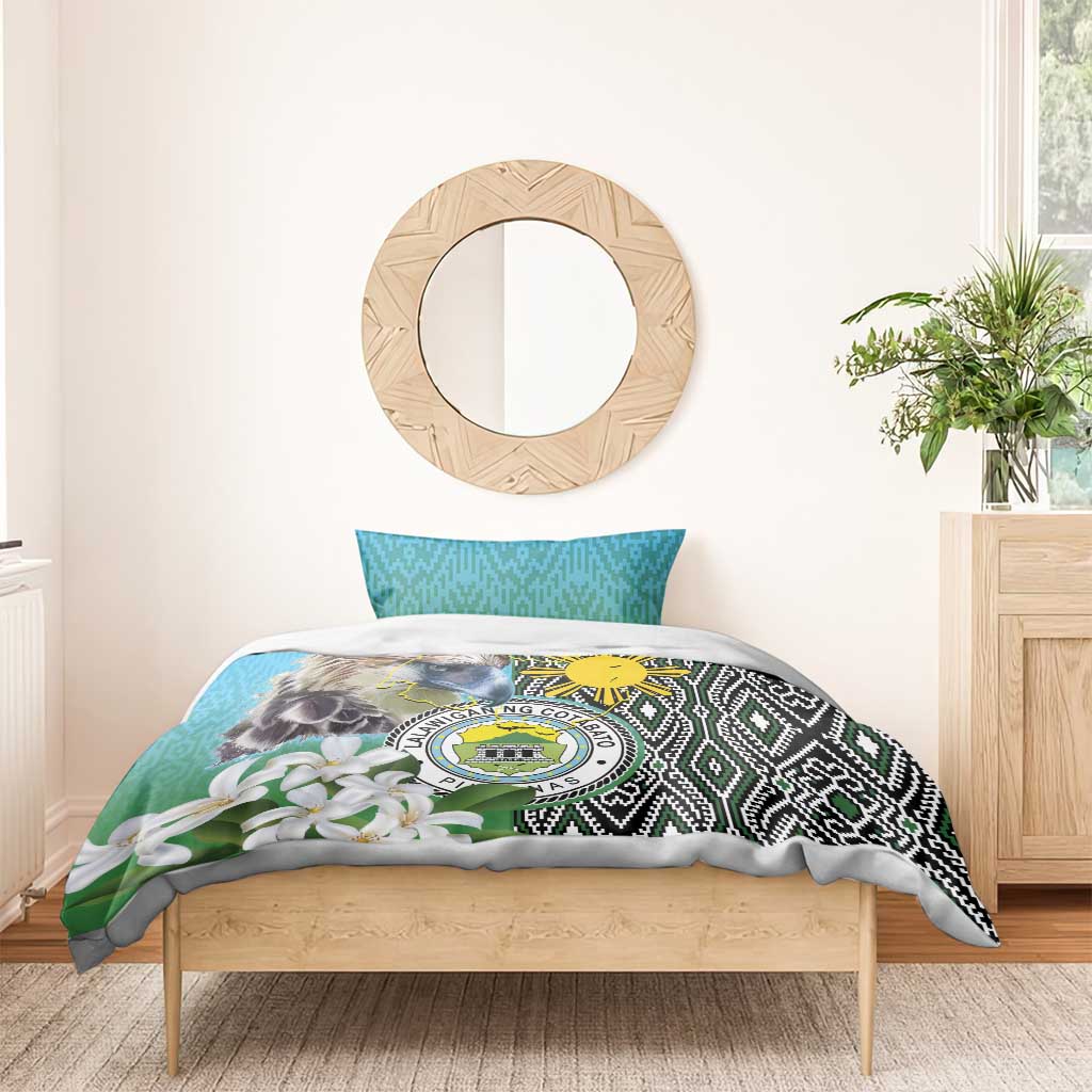 Cotabato Philippines Province Bedding Set Filipino Eagle Sampaguita Tinalak Pattern