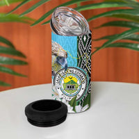 Cotabato Philippines Province 4 in 1 Can Cooler Tumbler Filipino Eagle Sampaguita Tinalak Pattern