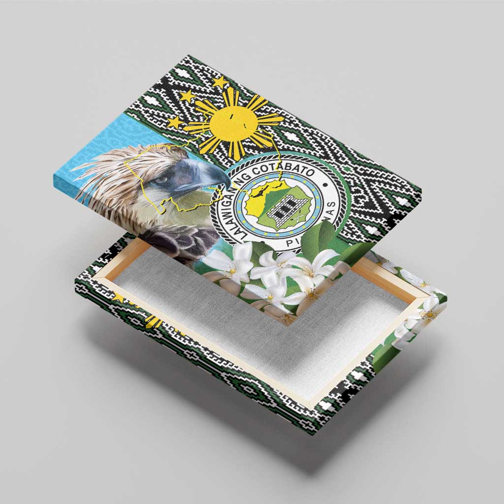 Cotabato Philippines Province Canvas Wall Art Filipino Eagle Sampaguita Tinalak Pattern