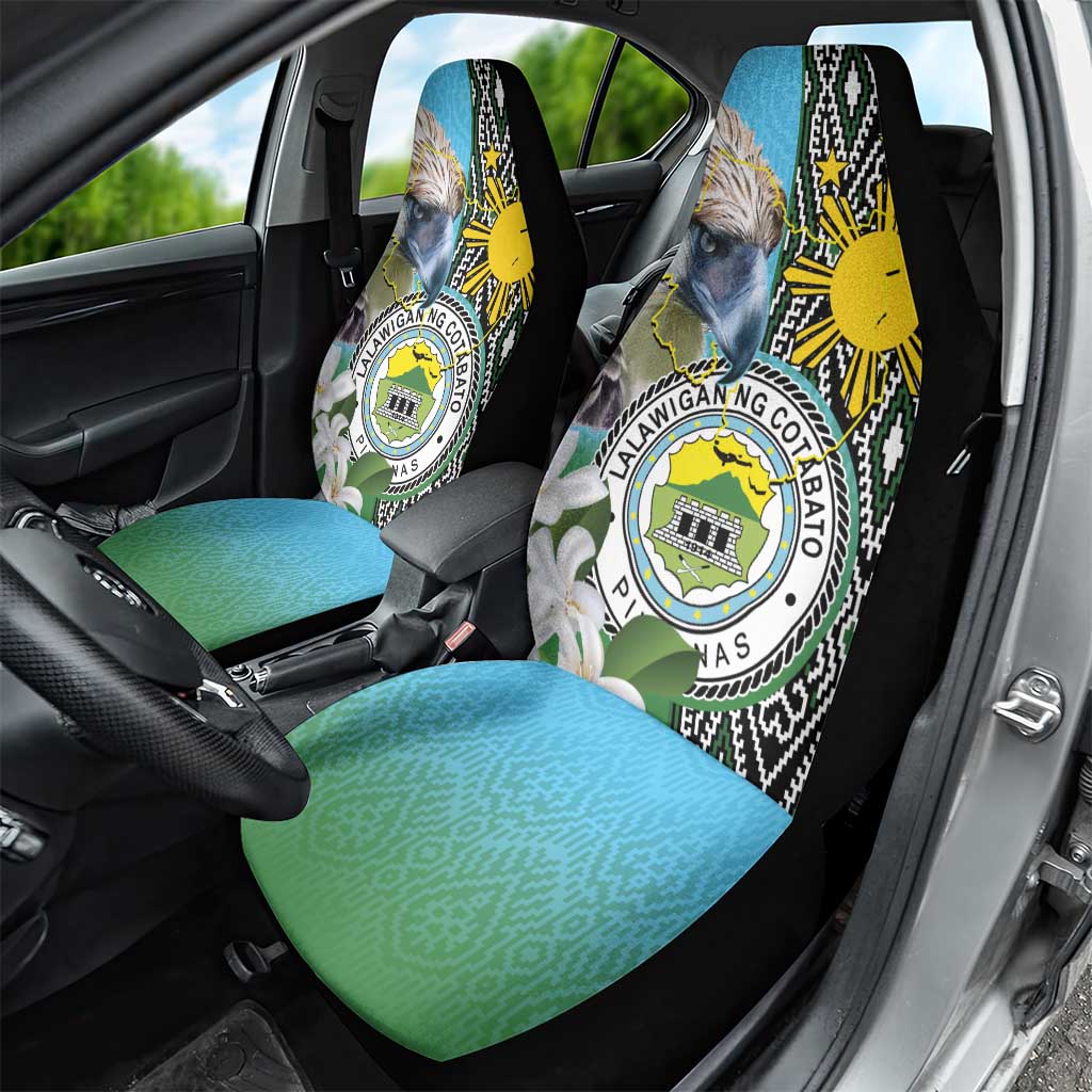 Cotabato Philippines Province Car Seat Cover Filipino Eagle Sampaguita Tinalak Pattern