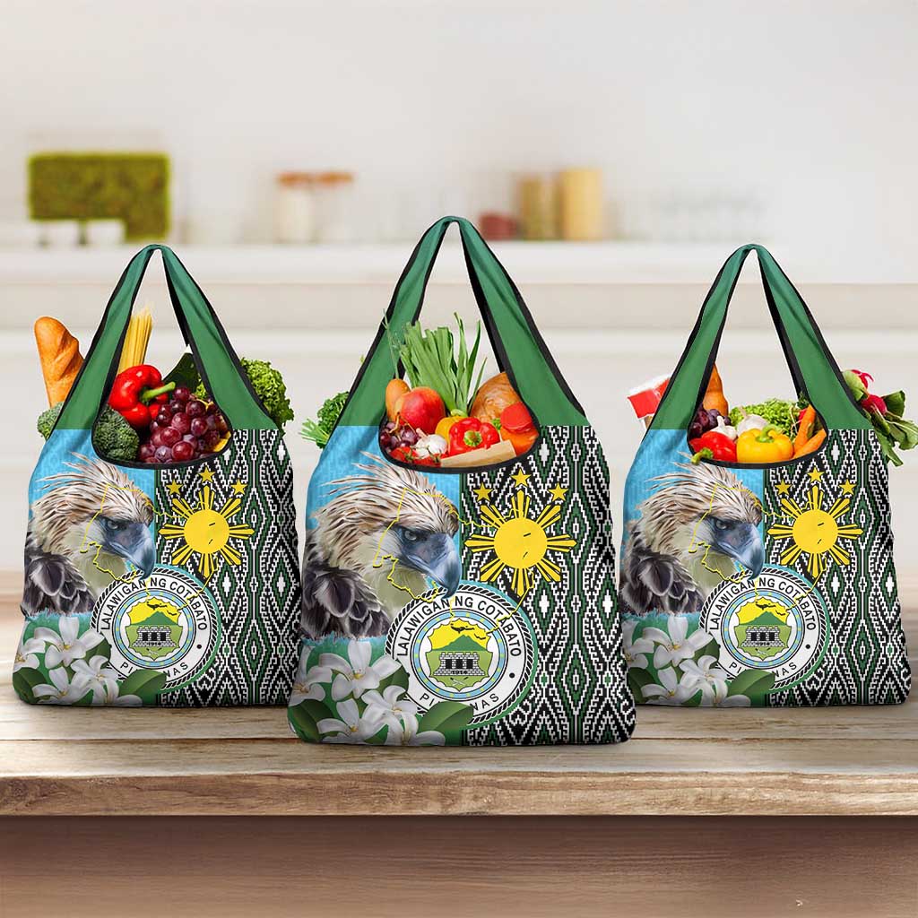 Cotabato Philippines Province Grocery Bag Filipino Eagle Sampaguita Tinalak Pattern