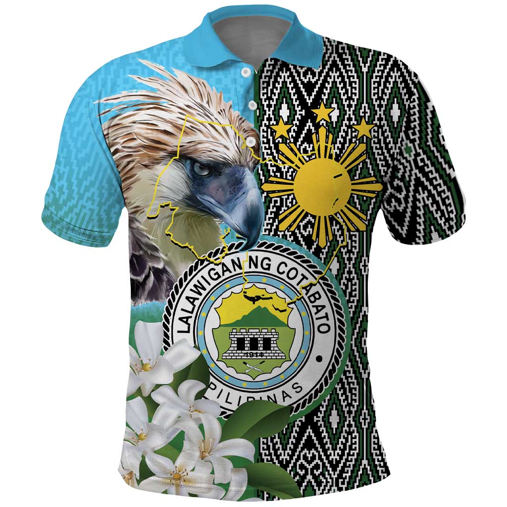 Cotabato Philippines Province Polo Shirt Filipino Eagle Sampaguita Tinalak Pattern