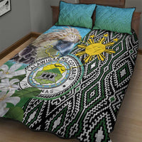 Cotabato Philippines Province Quilt Bed Set Filipino Eagle Sampaguita Tinalak Pattern