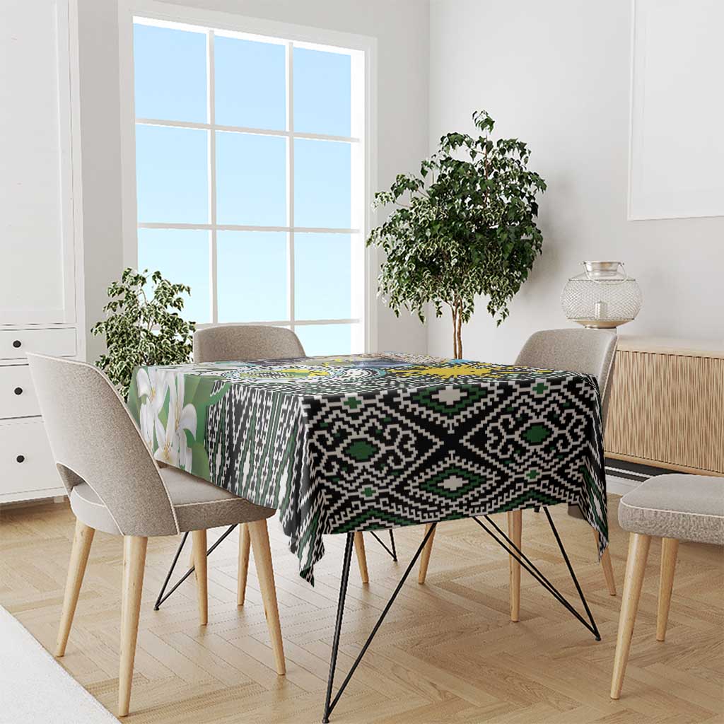 Cotabato Philippines Province Tablecloth Filipino Eagle Sampaguita Tinalak Pattern