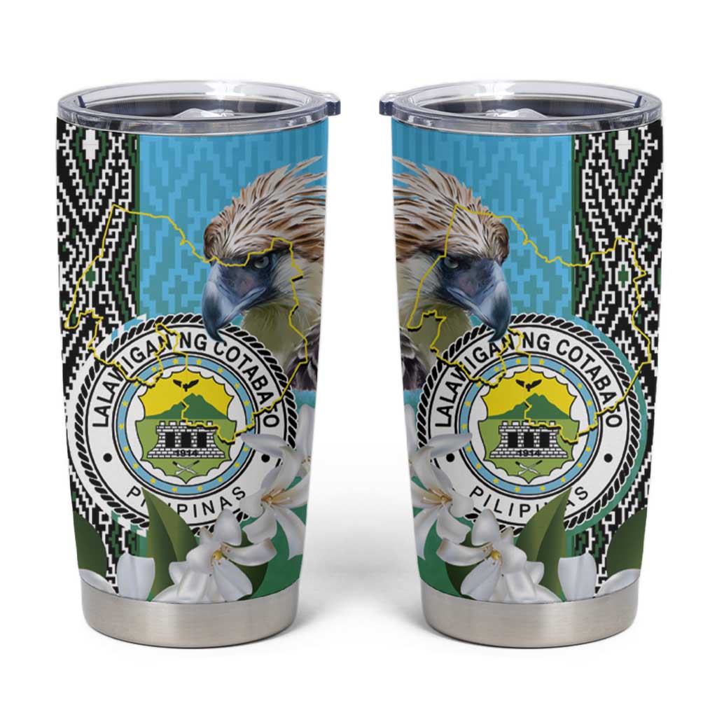 Cotabato Philippines Province Tumbler Cup Filipino Eagle Sampaguita Tinalak Pattern