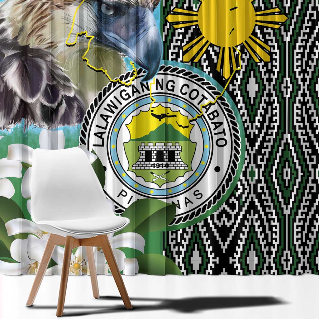 Cotabato Philippines Province Window Curtain Filipino Eagle Sampaguita Tinalak Pattern