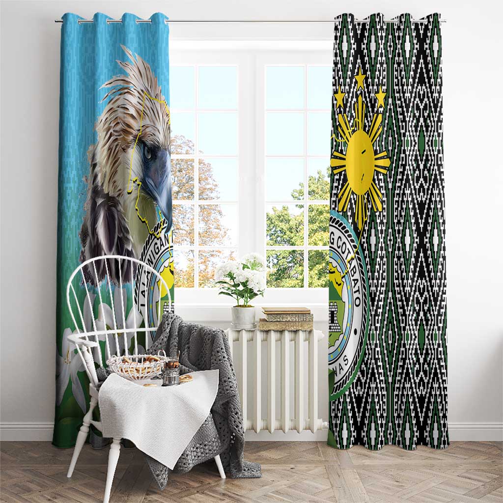 Cotabato Philippines Province Window Curtain Filipino Eagle Sampaguita Tinalak Pattern