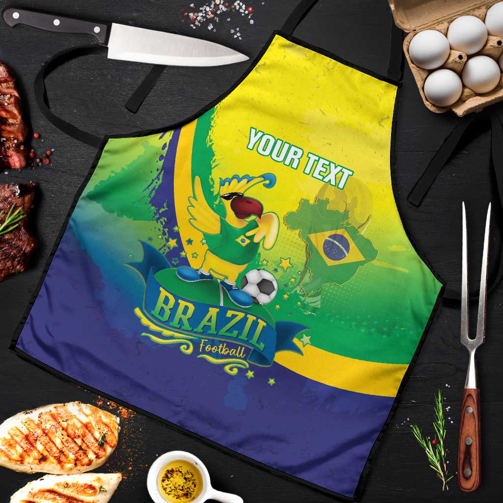 Brazil Football 2026 Custom Apron Come On Selecao Brasil Parrot Mascot