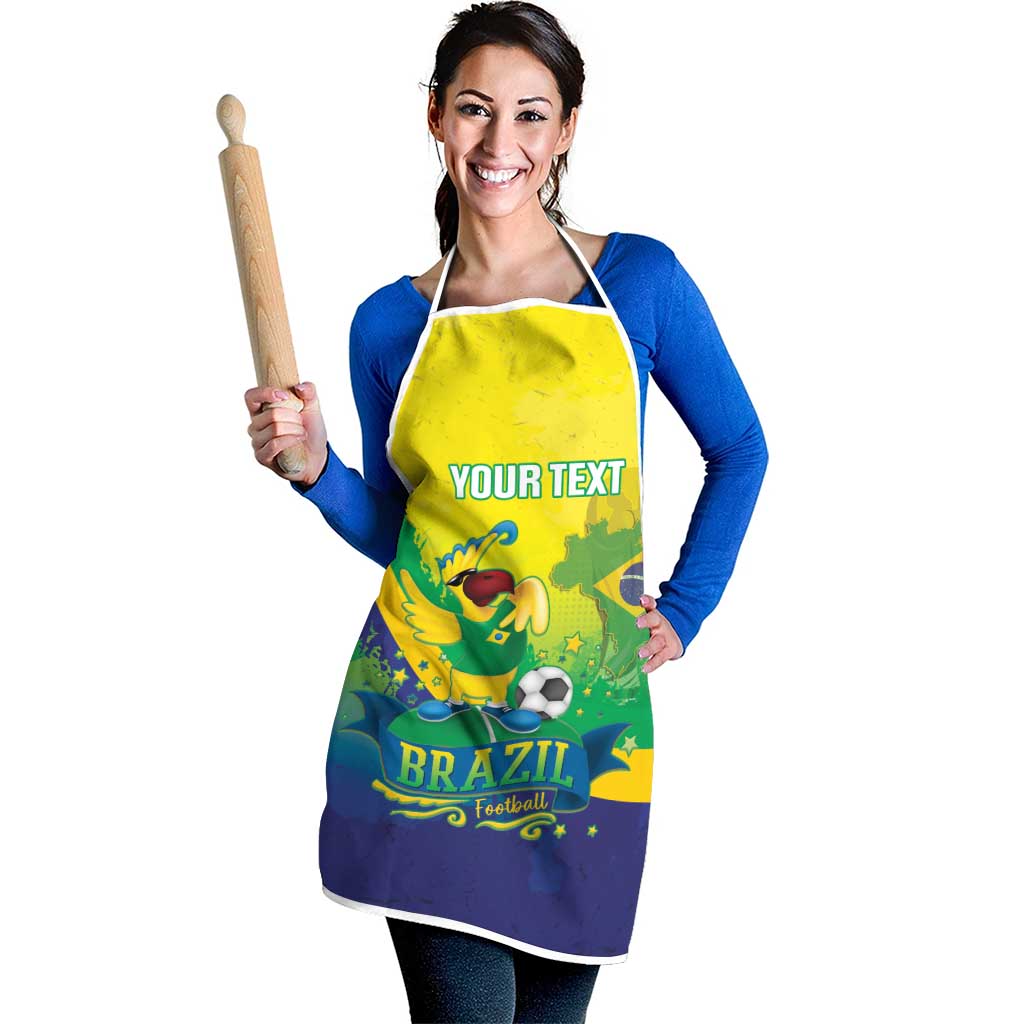 Brazil Football 2026 Custom Apron Come On Selecao Brasil Parrot Mascot