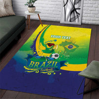 Brazil Football 2026 Custom Area Rug Come On Selecao Brasil Parrot Mascot