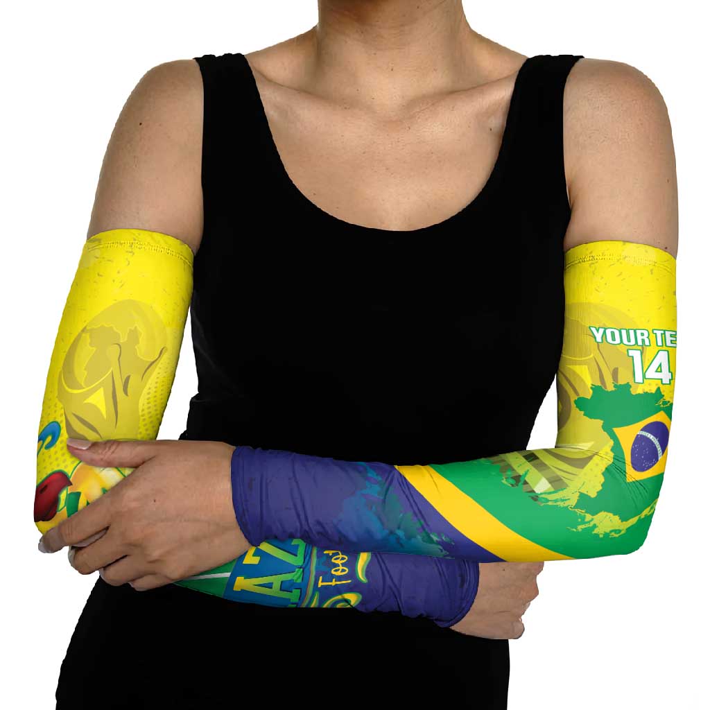Brazil Football 2026 Custom Arm Sleeves Come On Selecao Brasil Parrot Mascot