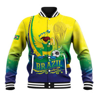Brazil Football 2026 Custom Baseball Jacket Come On Selecao Brasil Parrot Mascot