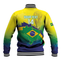 Brazil Football 2026 Custom Baseball Jacket Come On Selecao Brasil Parrot Mascot