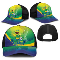 Brazil Football 2026 Baseball Net Cap Come On Selecao Brasil Parrot Mascot