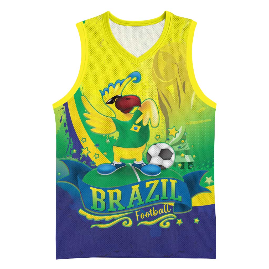 Brazil Football 2026 Custom Basketball Jersey Come On Selecao Brasil Parrot Mascot