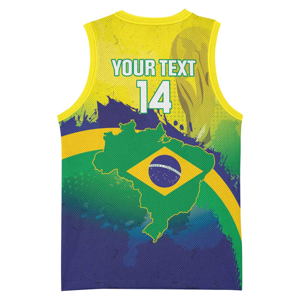 Brazil Football 2026 Custom Basketball Jersey Come On Selecao Brasil Parrot Mascot